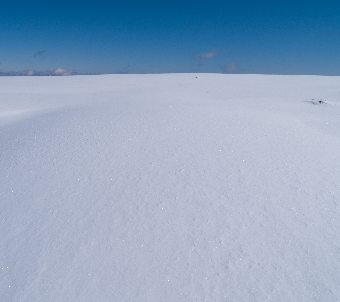 何もなし、あるのは雪原と青空　雪景色（美ヶ原）　スマートフォン壁紙
