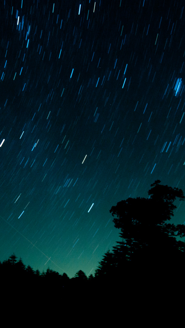 北八ヶ岳の夜空　星空　スマートフォン壁紙