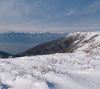 穂高と槍ヶ岳の景色　雪景色（美ヶ原）のスマホ壁紙