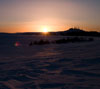 夕暮れの高原・雪原　夕暮れのスマートフォン待ち受け