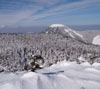 北横岳より蓼科山の景色　雪景色（北八ヶ岳）のスマートフォン壁紙