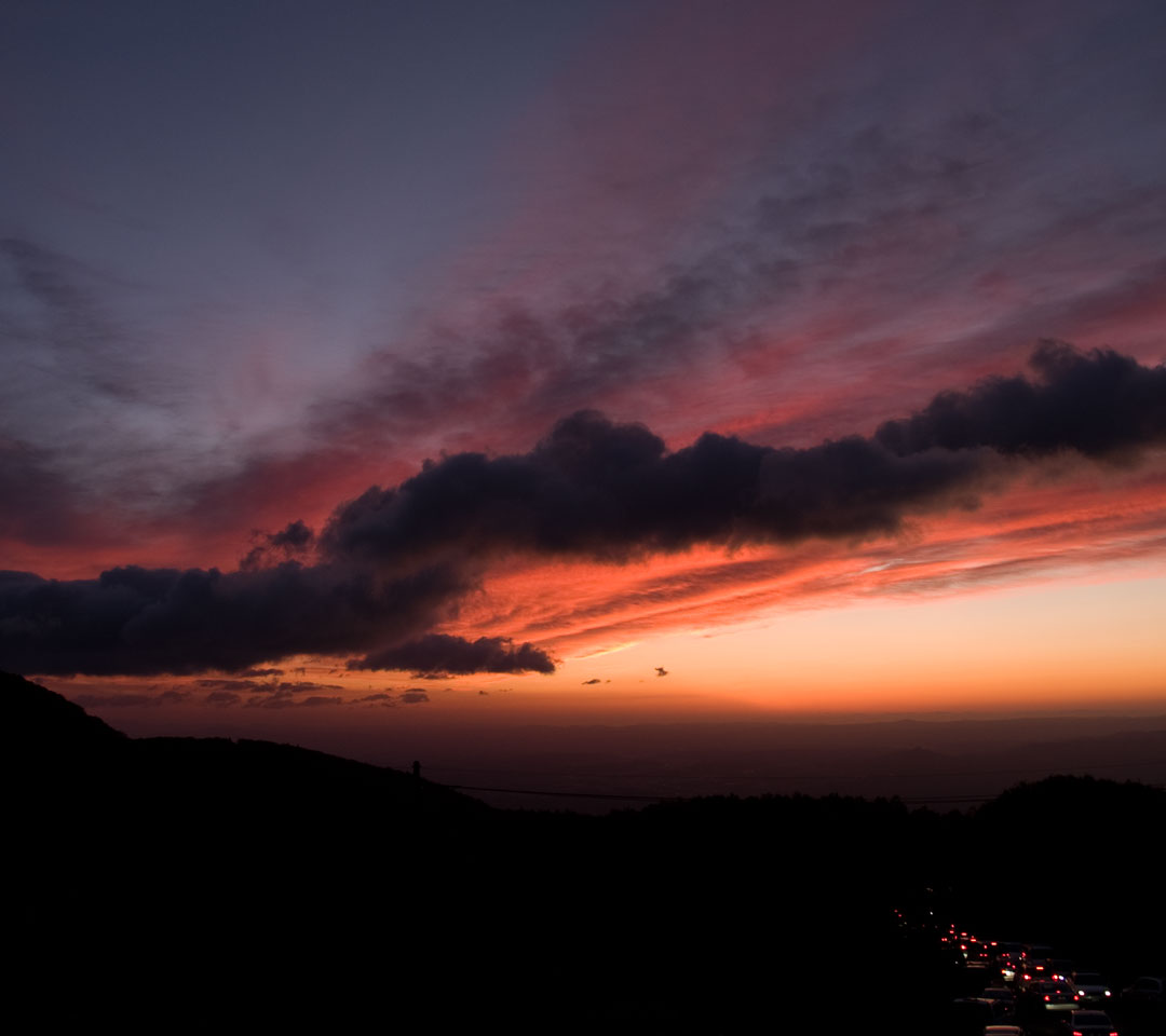 栃木県　那須岳　夜明け・朝焼け　スマートフォン壁紙