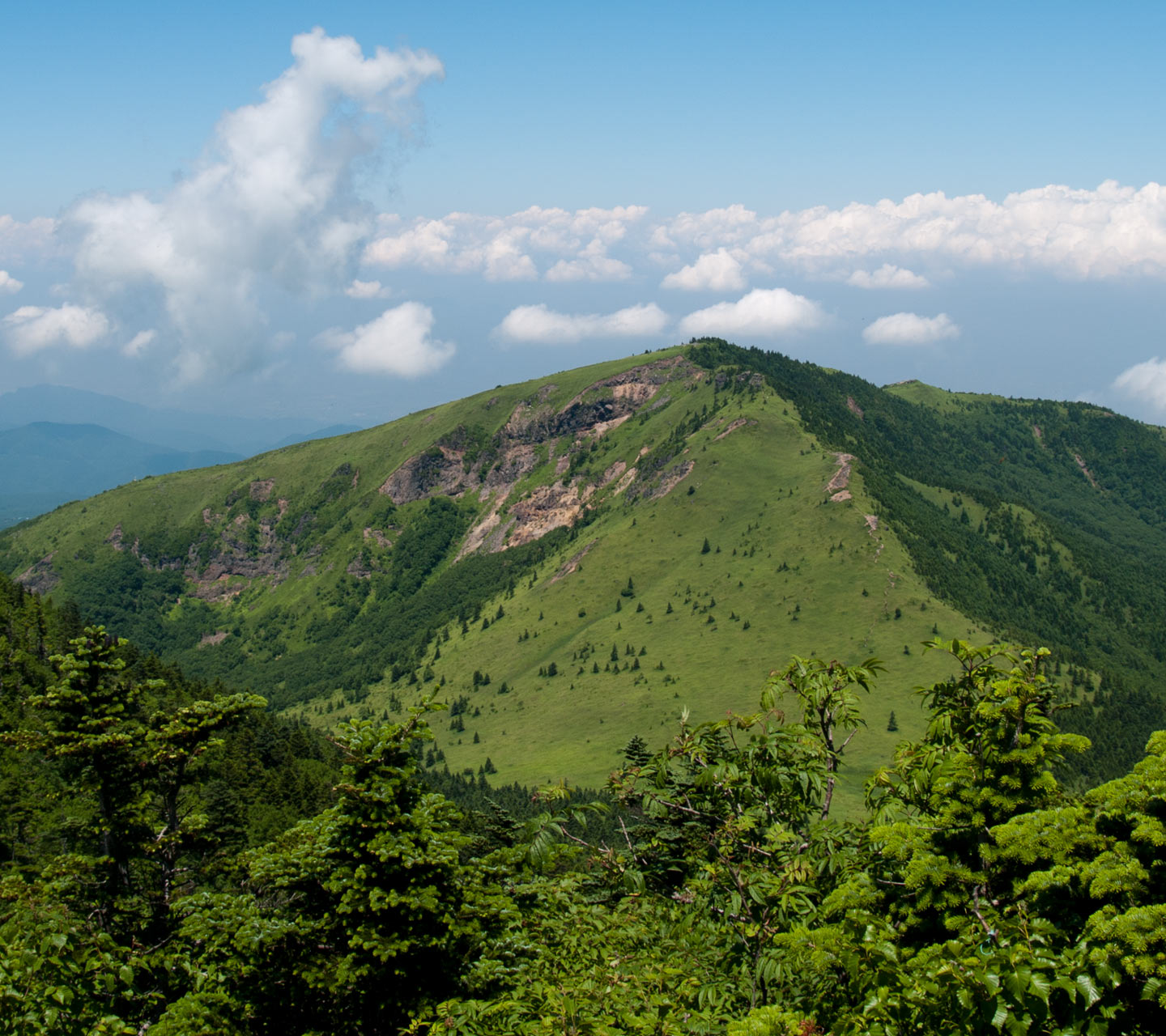 根子岳の山容　山の景色（長野県）　スマートフォン壁紙