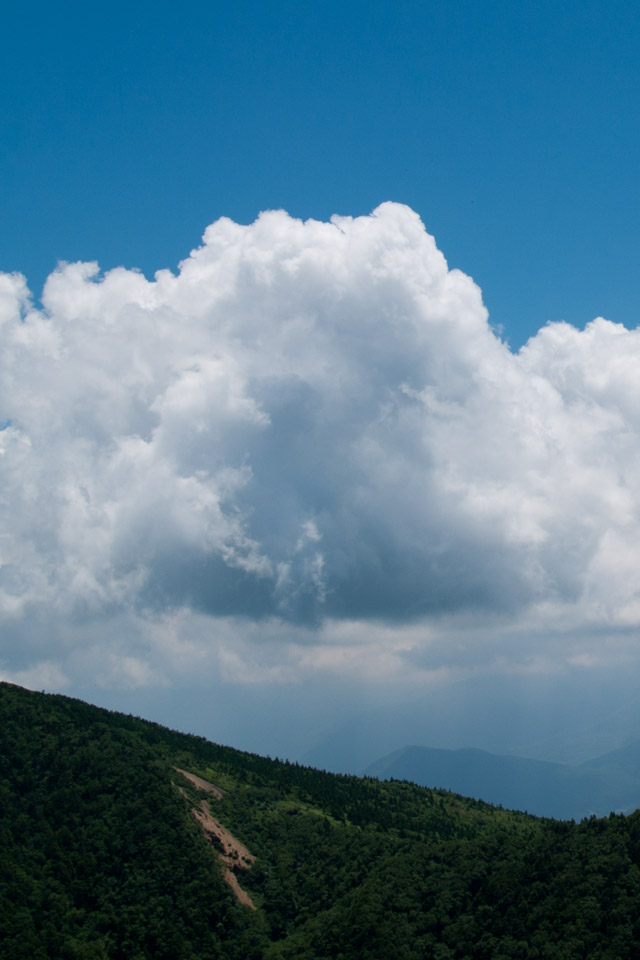 四阿山山麓の積乱雲　夏の雲　スマートフォン壁紙