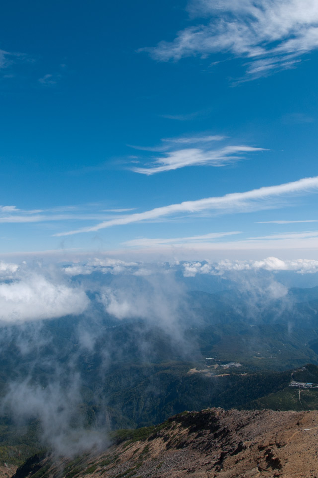 御嶽山からの眺望　山の景色（長野県）　スマートフォン壁紙
