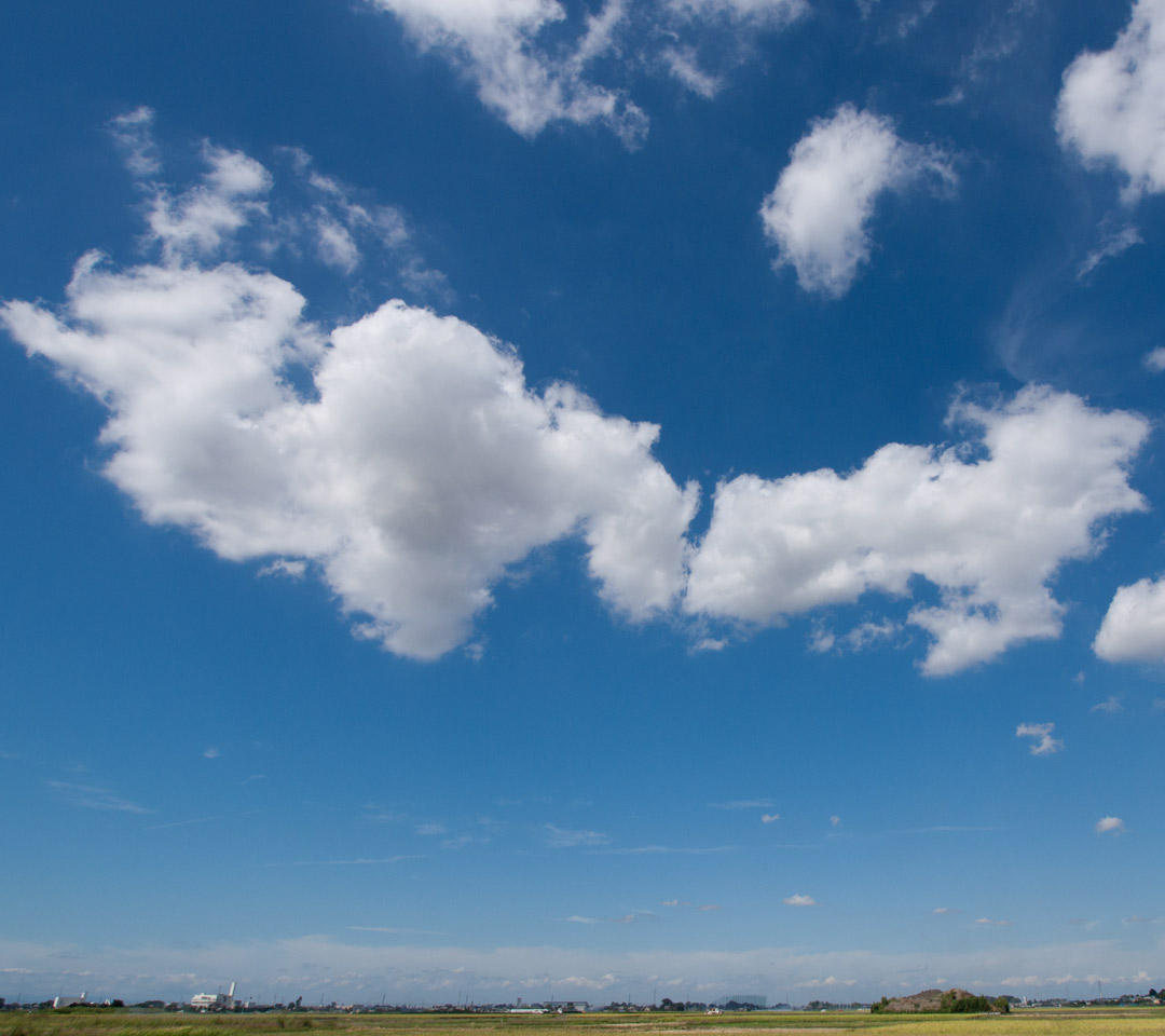 わた雲　秋の雲　スマートフォン壁紙