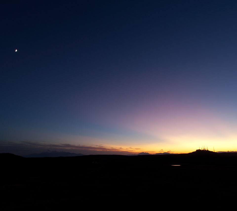 長野県　美ヶ原高原　夕暮れ・夕焼け　スマートフォン壁紙