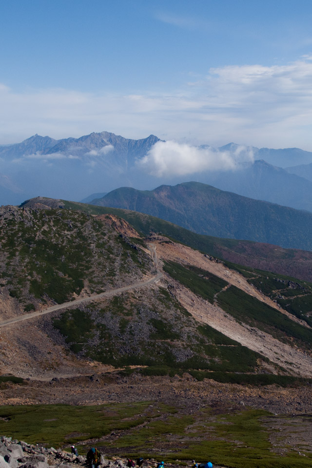 穂高、槍ヶ岳（乗鞍岳より）　山の景色（長野県）　スマートフォン壁紙