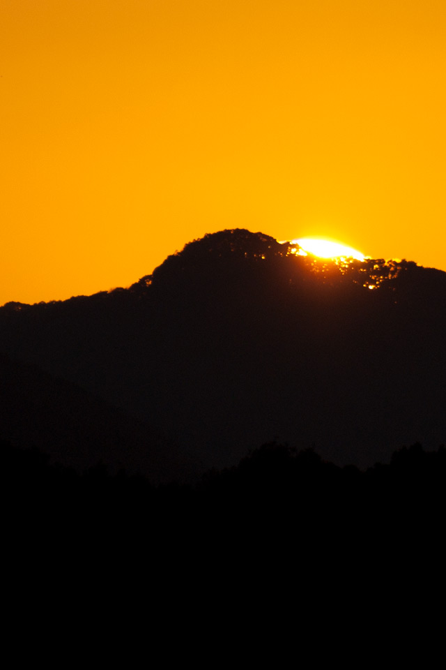 福岡県　田舎まち　夕暮れ・夕焼け　スマートフォン壁紙