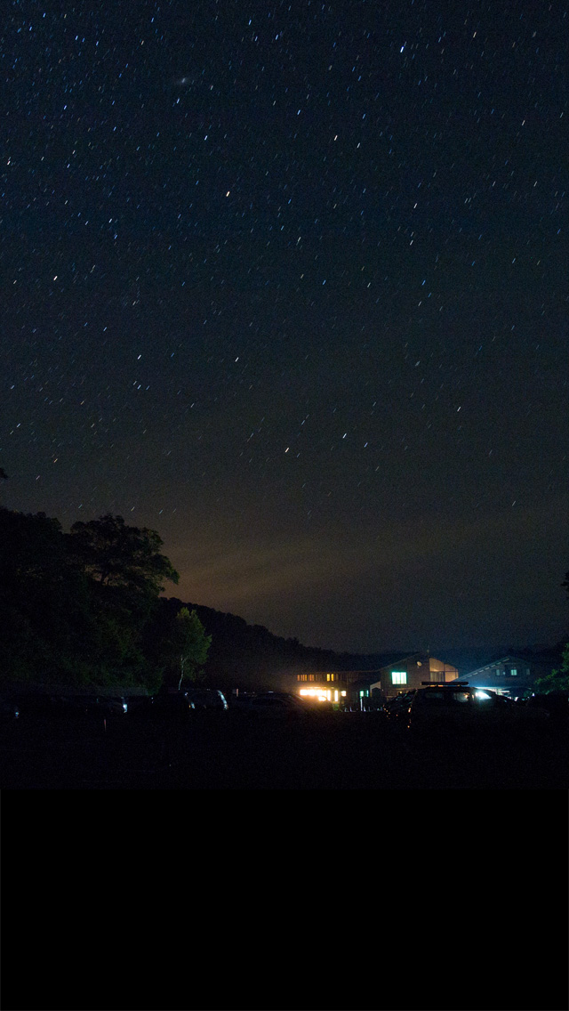 桧枝岐　御池　夏の夜空　星空　スマートフォン壁紙