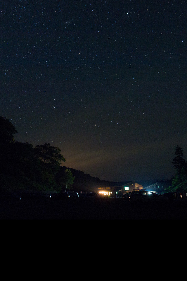桧枝岐　御池　夏の夜空　星空　スマートフォン壁紙